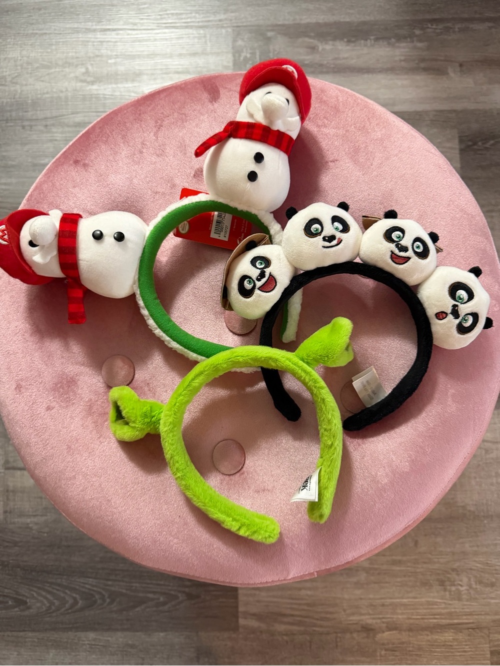 Lot of 3 Universal Studios Headbands, Mario Nintendo, Shrek, Kung Fu Panda
